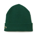 Lacoste Ribbed Wool Beanie Green - RB0001-132 Lacoste