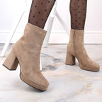 Suede ankle boots Jezzi W JEZ411B, beige Footwear/Outdoor/Jezzi Your Sports Performance