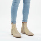 Beige mesh women's ankle boots M.Daszyński SA197-31 To be categorized Your Sports Performance
