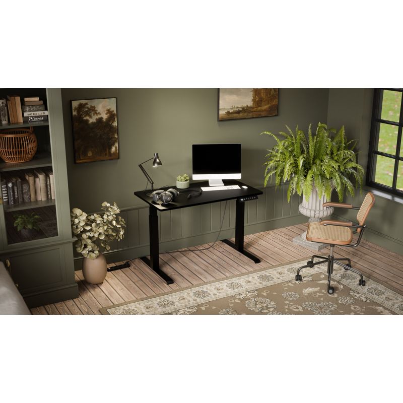 Electric height adjustable desk MOON 121x67x72-120 black Biurka/Biurka nowoczesne Your Sports Performance