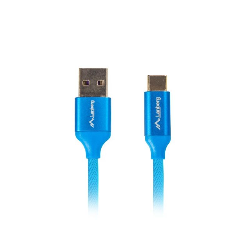 Lanberg Premium QC 3.0 Cable CA-USBO-22CU-0010-BL (USB 2.0 Type AM - USB Type CM; 1m; Blue) In preparation Your Sports Performance