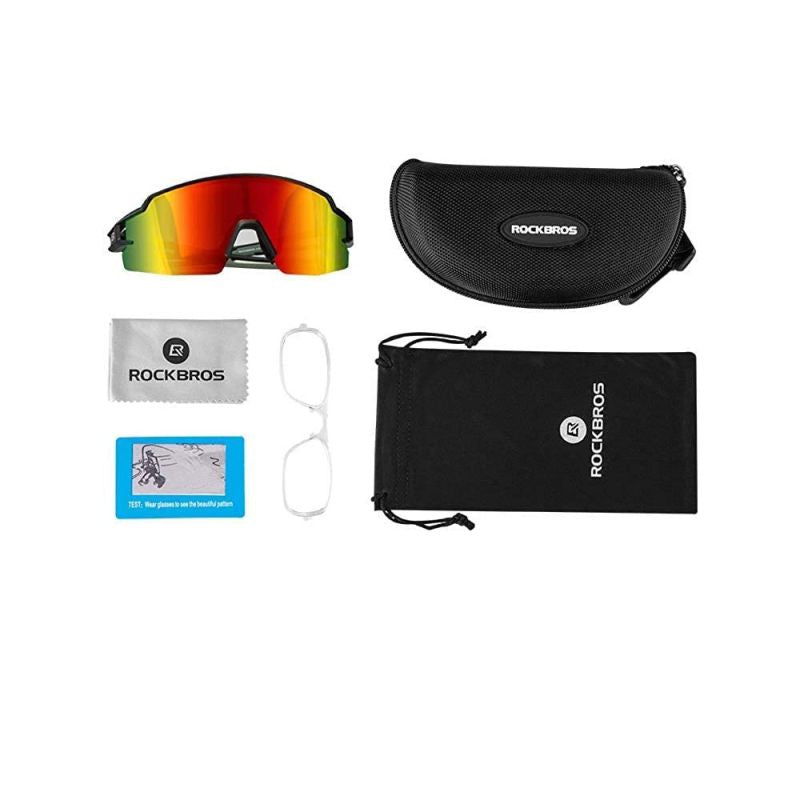 Rockbros polarized sunglasses 5 lenses gray Accessories Your Sports Performance