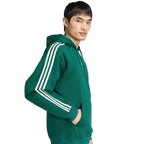adidas Essentials 3-Stripes Fleece Hoodie men's green KZ1413