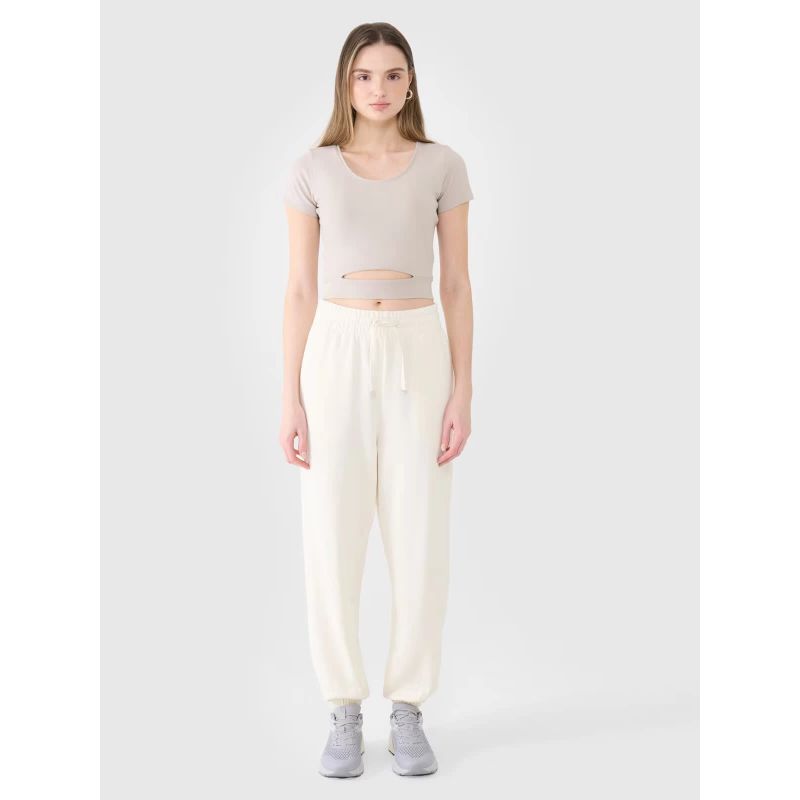 Women's crop top plain t-shirt 4F 4FRSS25TTSHF2695-83S *Kategoria tymczasowa Your Sports Performance