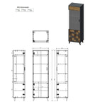1D SOUL 192/60/45 display case Bufety i witryny/Bufety i witryny na drewnianej podstawie Your Sports Performance