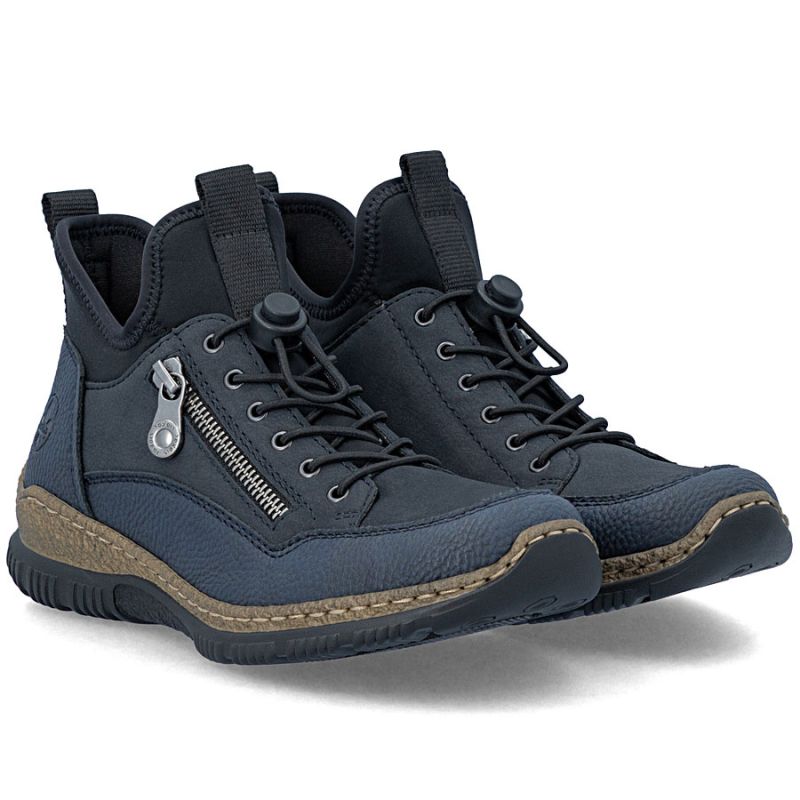 Rieker N32G3-14 comfortable navy blue waterproof women's shoes