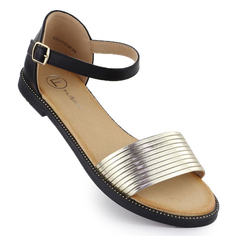 Filippo DS6917 women's black and gold sandals Footwear Your Sports Performance