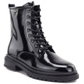 Women's leather ankle boots, patent leather, black Big Star UU274613