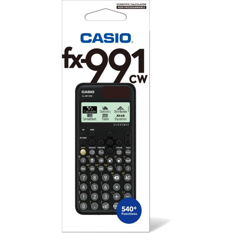 CASIO FX-991CW SCIENTIFIC CALCULATOR BOX. Black. In preparation Your Sports Performance