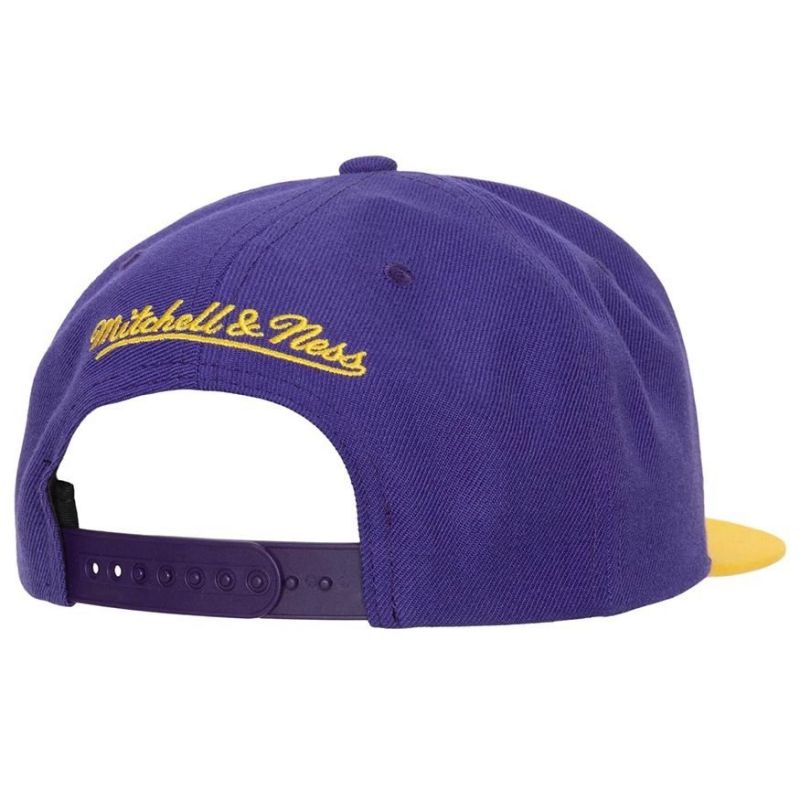 Mitchell &amp; Ness NBA Los Angeles Lakers NBA Team 2 Tone2.0 Snapback NBA Lakers Cap HHSS3264-LALYYPPPPRYW Clothing/Basketball/Mitchell & Ness Your Sports Performance