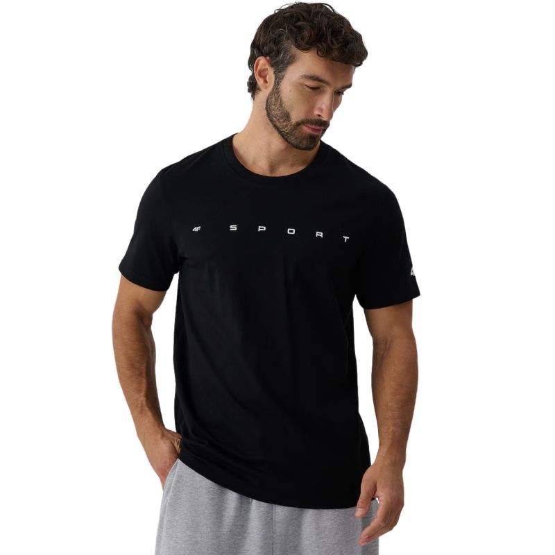 Men’s T-Shirt 4F M3575 Deep Black 4FWAW26TTSHM3575 20S