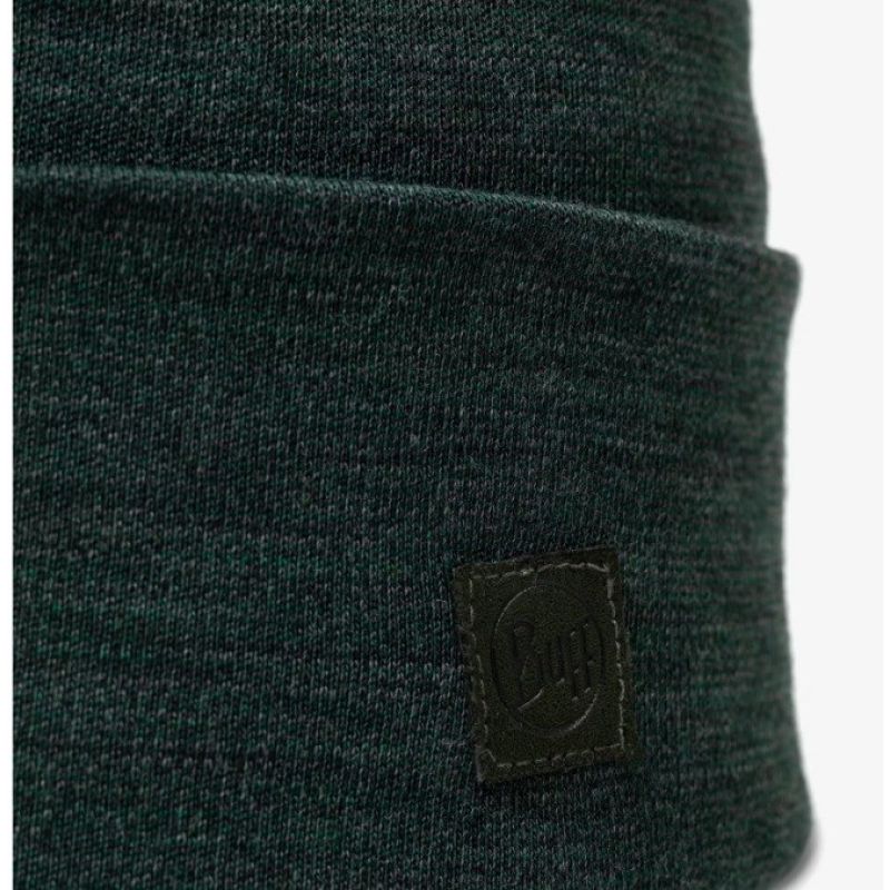 BUFF MERINO HEAVYWEIGHT BEANIE SOLID FOREST Odzież militarna/Nakrycia głowy Your Sports Performance