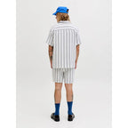 Jack&Jones men's shorts JPSTJAIDEN COBA STRIPE JOG SHORTS REG SN 12274413 CLOUD DANCER/STRIPES Jack&Jones