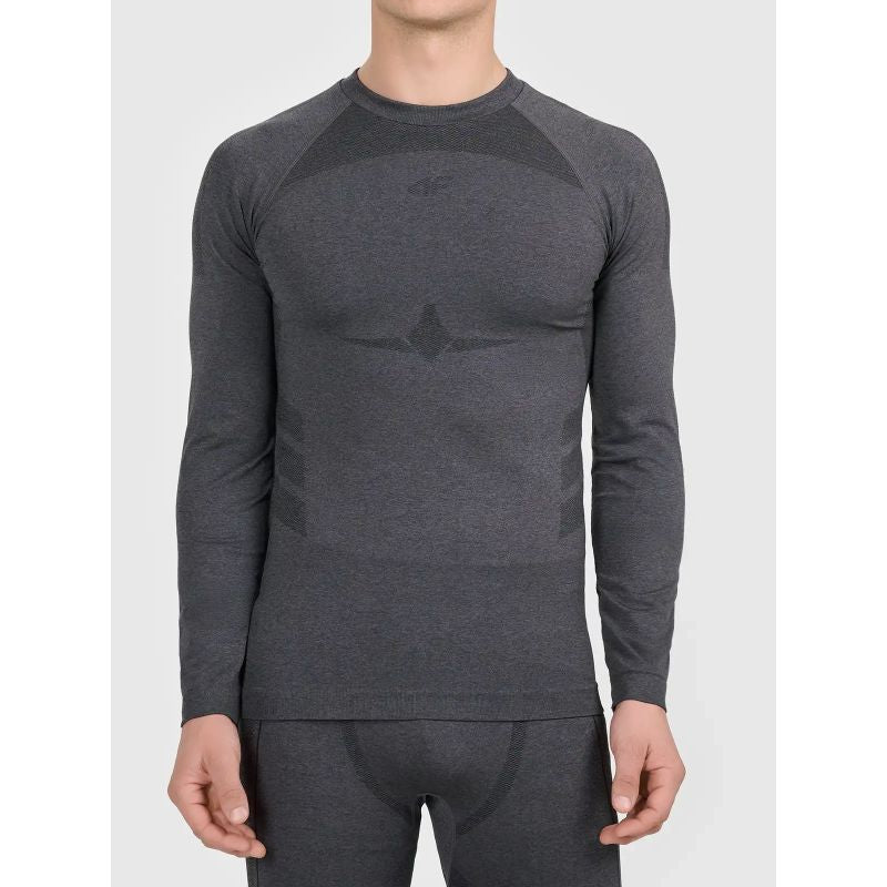 Seamless thermal ski underwear with quick-drying finish - men's longsleeve 4F 4FWAW26USEAM311-21M