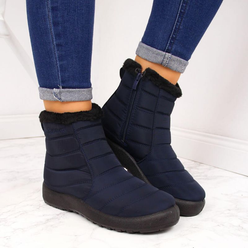 Waterproof snow boots with zipper NEWS W EVE181B navy blue Footwear/Outdoor/News Your Sports Performance