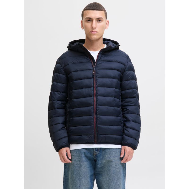 Jack&Jones men's down jacket JJEBRADLEY LIGHT PUFFER HOOD NOOS 12280970 SKY CAPTAIN In preparation Your Sports Performance