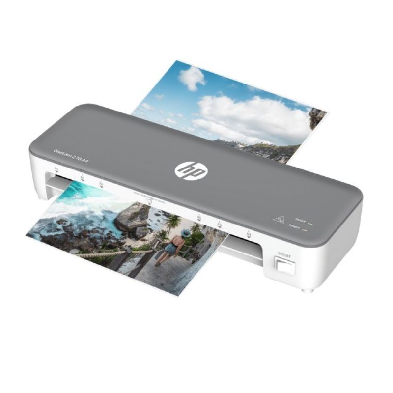 HP ONELAM 270 Laminator, A4, hot + 5 pouches: A4/80 mic, gray Urządzenia biurowe/Laminatory Your Sports Performance
