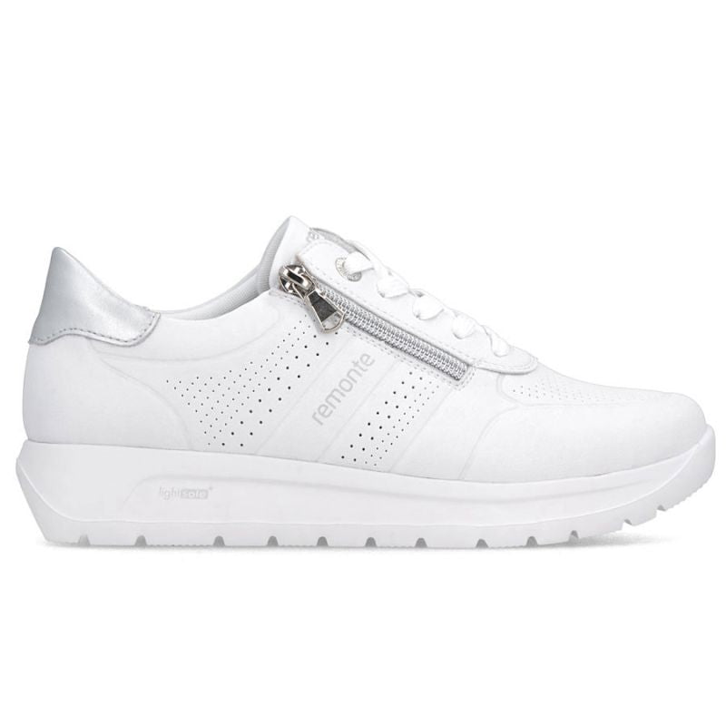 Women's leather sports shoes white Remonte Rieker D2V03-80 To be categorized Your Sports Performance