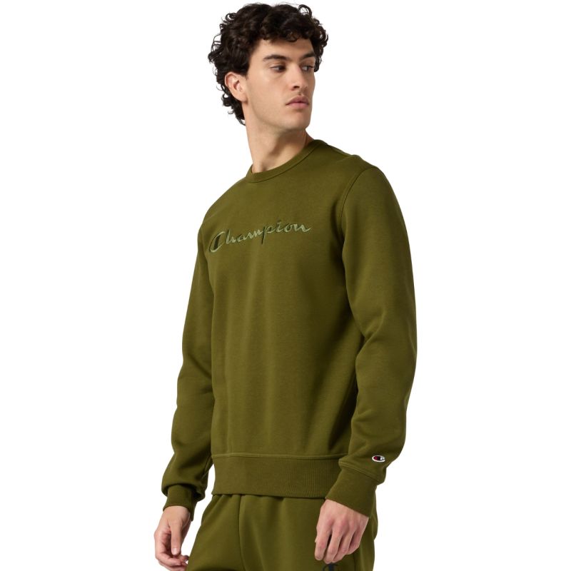 Champion Men's Crewneck Sweatshirt Olive 220272 GS585 Clothing Your Sports Performance