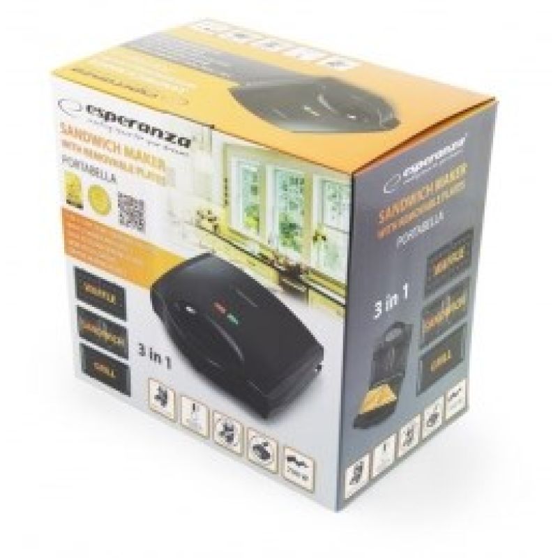Esperanza Portabella EKT006K sandwich maker (700W; black) AGD - Produkty/Opiekacze Your Sports Performance