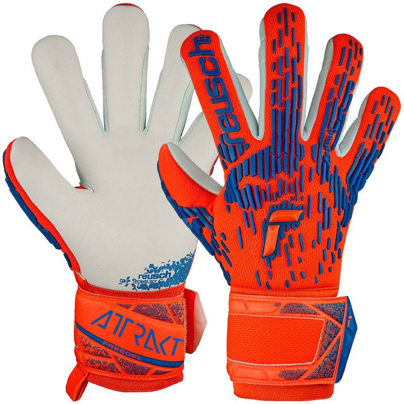 Reusch Attrakt Freegel Silver Jr goalkeeper gloves 5472235 2210 Accessories/Gloves Your Sports Performance
