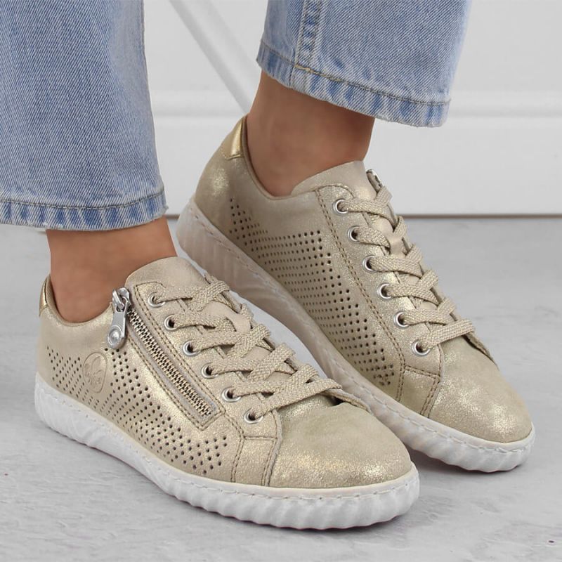 Comfortable leather shoes Rieker W RKR694, beige Footwear/Lifestyle/Rieker Your Sports Performance