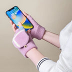 Women's/children's winter telephone gloves - pink