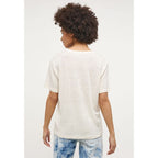 Mustang Alina C Linen T-shirt W 1013788 2045 Clothing/Lifestyle/T-shirts/Mustang Your Sports Performance