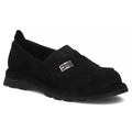 Women's leather moccasins with elastic band, black Filippo DP7947