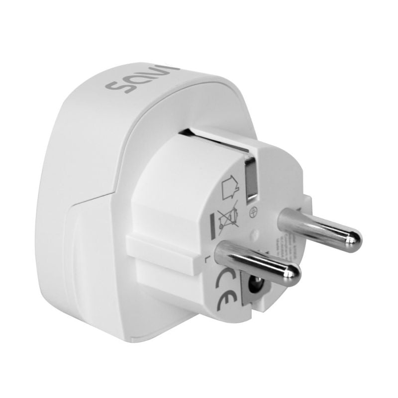 SAVIO TRAVEL ADAPTER, US SOCKET – EU PLUG AP-01 Kable i adaptery/Adaptery, przejściówki Your Sports Performance