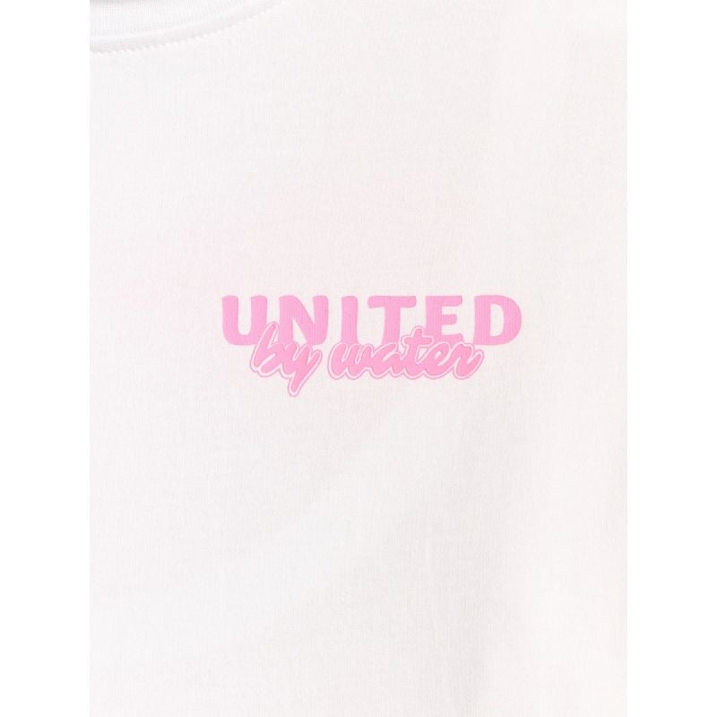 Girls' loose T-shirt with print 4F 4FJRSS26TTSHF3910-10S
