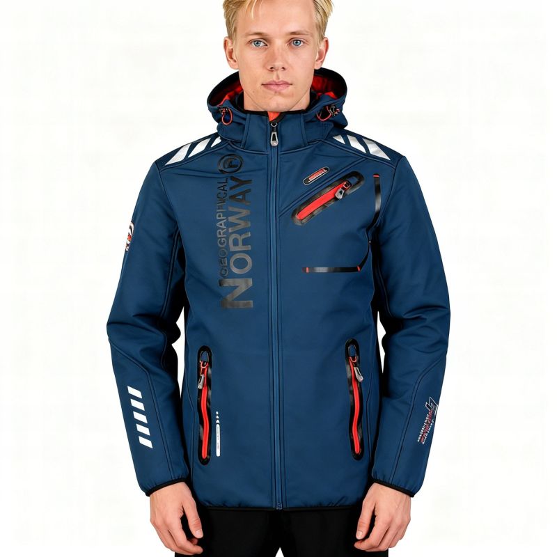 Geographical Norway Softshell ROYAUTE DB NAVY RED MEN 068 (WY2001H/GN/Navy / Red) Geographical Norway