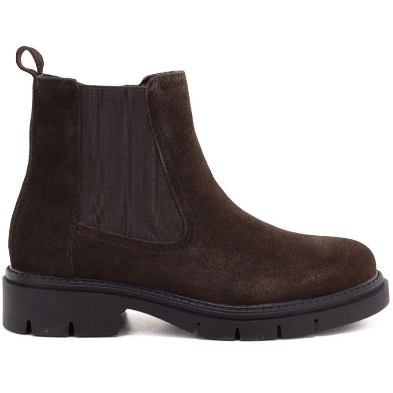 Women's leather ankle boots, suede, chocolate, Sergio Leone BT-01-S