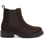 Women's leather ankle boots, suede, chocolate, Sergio Leone BT-01-S
