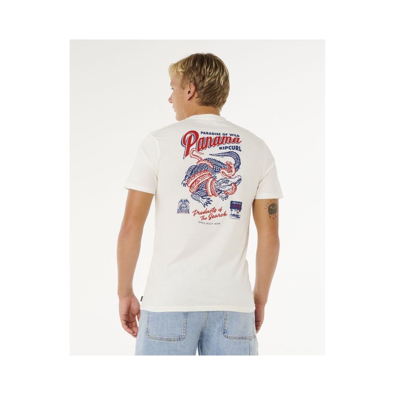 Men's T-shirt RIP CURL Desti Animals Tee white