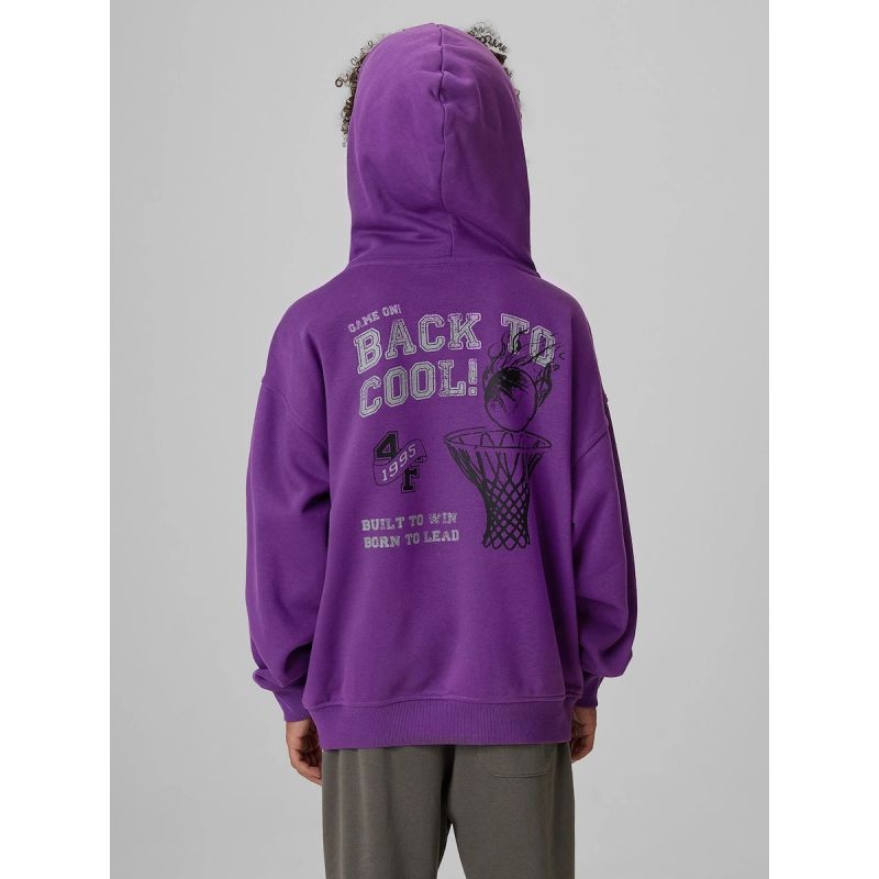 Boys’ Loose-Fit Hooded Sweatshirt 4F 4FJRAW26TSWSM3194-51S