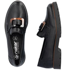 Women's black lords shoes Rieker 45553-00