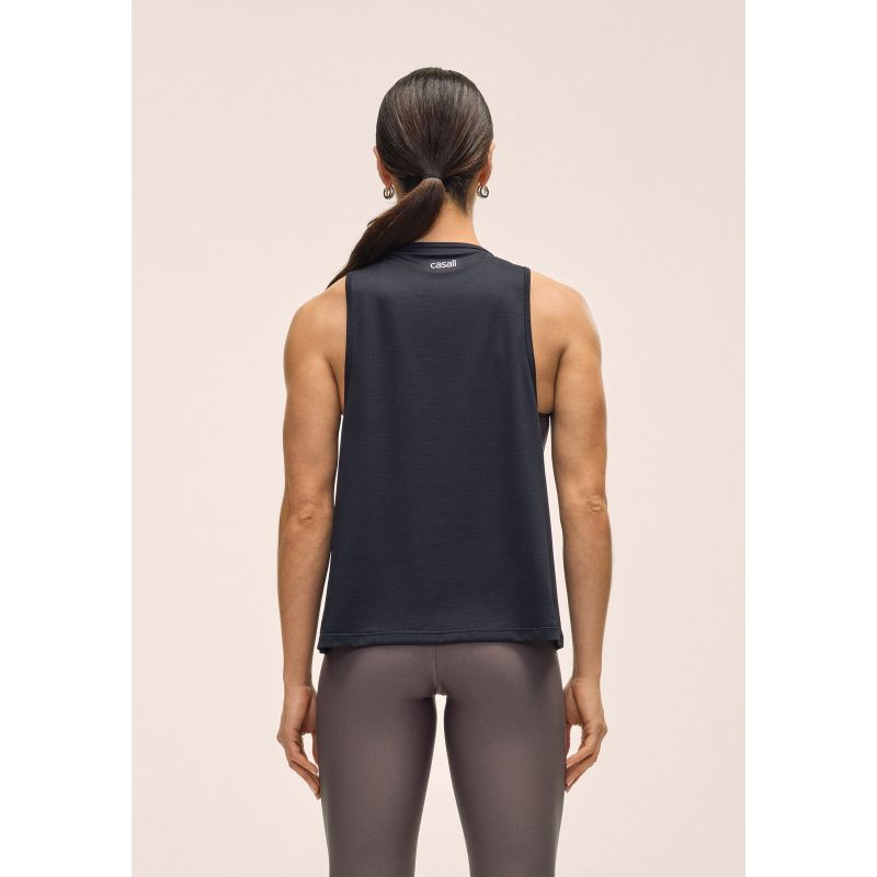 CASALL Women's Laser Mesh Flow Tank Black