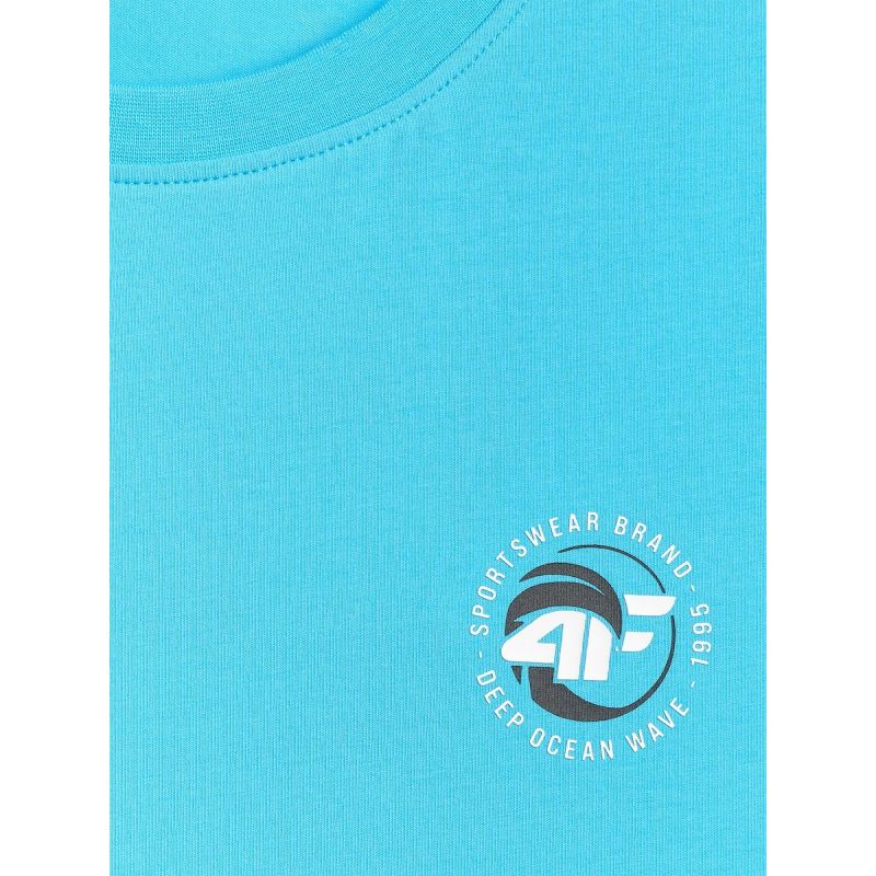 Men's regular sleeveless T-shirt with print 4F 4FRSS26TSLEM366-10S
