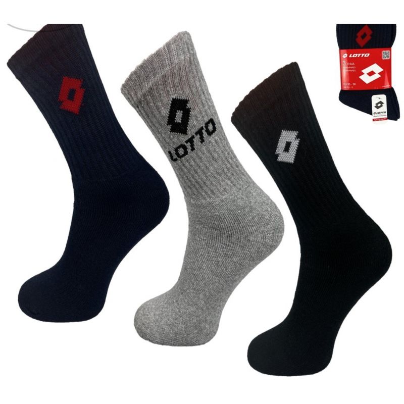 Terry socks LOTTO mix of colors 3 pairs 069777 Clothing/Lifestyle/Socks/Nike Your Sports Performance