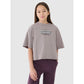 Girls' oversize printed crop top 4F 4FJRSS25TTSHF2587-83S *Kategoria tymczasowa Your Sports Performance