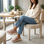 Leather platform sneakers, pink, Filippo DP7498