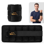 Set of 2 Spokey ACTIVE FORM wrist or ankle weights, 1 kg