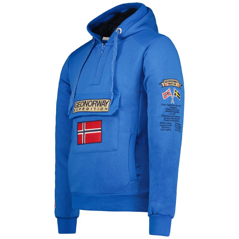 Geographical Norway Gymclass EO DB 100 M sweatshirt WU6582H/GNO-Royal Blue Clothing/Outdoor/Geographical Norway Your Sports Performance
