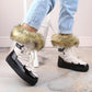 Vinceza W JAN262 beige lace-up snow boots with fur Footwear/Outdoor/Vinceza Your Sports Performance