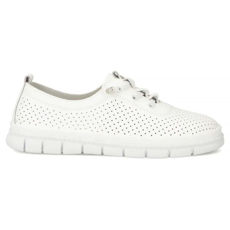 Women's leather openwork shoes, white Filippo DP7671 Footwear Your Sports Performance