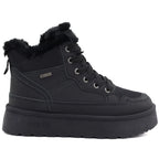 Women's black Big Star platform snow boots UU274167