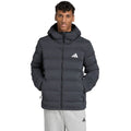 Men's adidas Helionic Climawarm Stretch Hooded Down Jacket Black JN2114 To be categorized Your Sports Performance