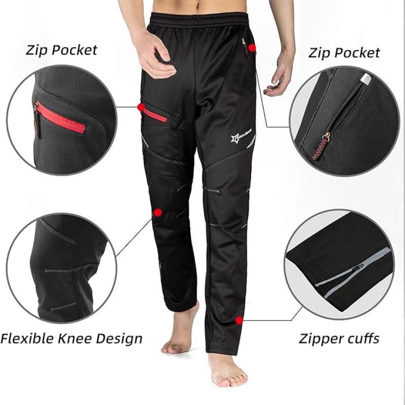 Rockbros Men's Long Cycling Pants Black 4XL Rockbros/Odzież Rowerowa/Spodnie Your Sports Performance