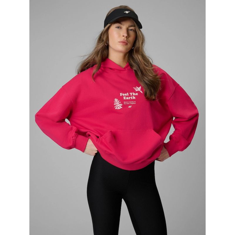 Women's loose sweatshirt with hood 4F 4FRSS26TSWSF2836-53S 4f
